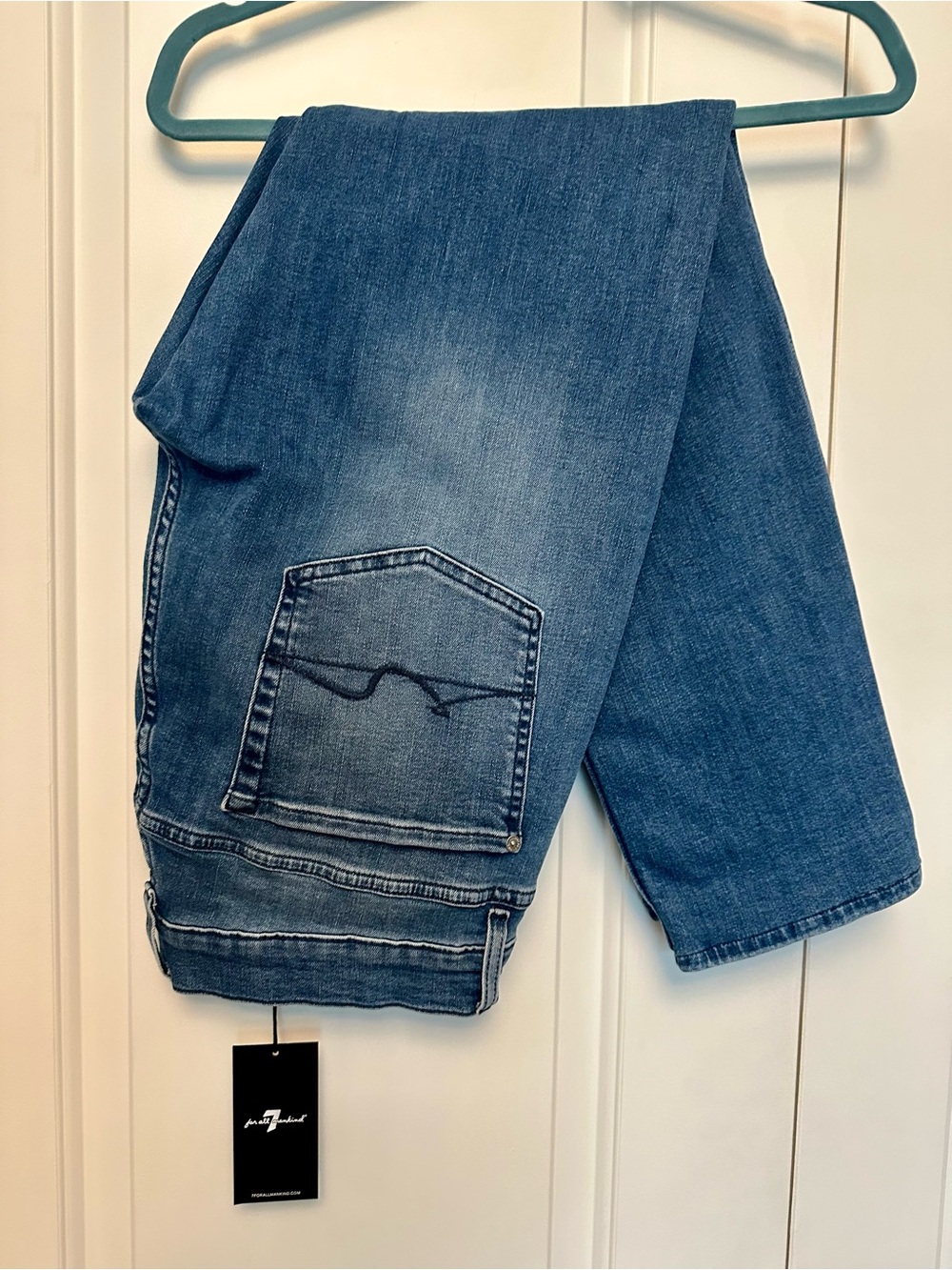 NWT! 7 For All Mankind Men's Paxtyn Slim Fit Blue Denim Jeans